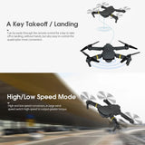 4K HD Dual Camera RC FPV WiFi Portable Wide Angle Foldable Quadcopter Drone